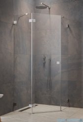 Radaway Essenza Ptj Brushed Nickel kabina pięciokątna 90x100cm lewa szczotkowany nikiel 1385010-91-01L/1385056-01-01