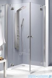 Radaway Essenza KDD kabina 80x80 szkło brązowe + Brodzik Delos C + Syfon