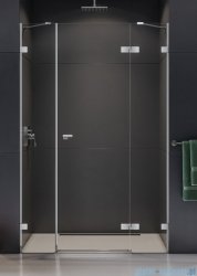 New Trendy Eventa drzwi wnękowe pojedyncze z dodatkową ścianką 130x200 cm przejrzyste prawe chrom EXK-4463