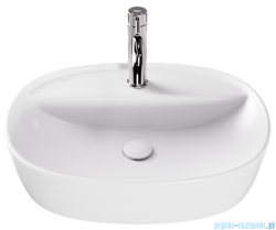 Besco Anes Cera-Line White umywalka nablatowa biała 50 cm biały połysk UNC-50-ANB