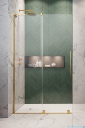 Radaway Furo Gold SL kabina Walk-in 110x200cm lewa złoty połysk/szkło przejrzyste 10306588-09-01L/10110544-01-01