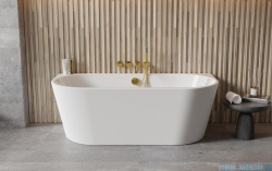 Besco Vica New wanna 160x80cm wolnostojąca przyścienna z odpływem klik-klak chrom z napełnieniem przez przelew #WAS-160VNN