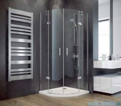 Besco Viva kabina półokrągła z brodzikiem i syfonem 90x90cm przejrzyste VP-90-195-C/BAX-90-NR