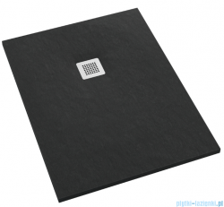 Schedpol Kalait Black Stone brodzik prostokątny + syfon 80x140cm 3.3110/C/ST-M2
