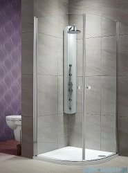 Radaway Eos PDD kabina prysznicowa 100x100 szkło przejrzyste + brodzik Patmos A + syfon 37623-01-01N