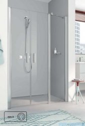 Kermi Pega drzwi wahadłowe 2-skrzydłowe z jednym polem stałym 110 cm lewe przejrzyste PEPFL11020VPK