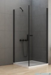 New Trendy New Soleo Black 90x110x195 cm kabina prostokątna wspornik skośny szkło przejrzyste D-0231A/D-0148B