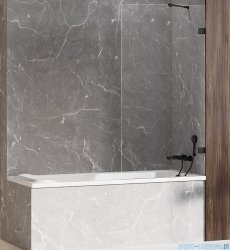 New Trendy Avexa Black parawan nawannowy z wspornikiem skośnym 90x150 cm przejrzyste EXK-1980