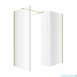 Excellent Vidoq walk-in kabina prysznicowa gięta, ścianka prosta 90cm, ścianka gięta 93cm złoty połysk KAEX.1507.K.0900.0930.GL