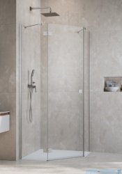 Radaway Essenza 8 Brushed Nickel Ptj kabina pięciokątna 90x80cm lewa szczotkowany nikiel 10490000-91-01L/10490600-01-01