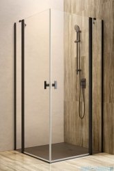 Radaway Nes 8 Black Kdd II kabina 90x90cm czarny mat/szkło przejrzyste 10085090-54-01L/10085090-54-01R