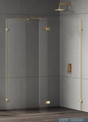 New Trendy Eventa Gold Shine kabina walk-in 100x140x200 cm z dodatkową ścianką przejrzyste EXK-4888/EXK-4869