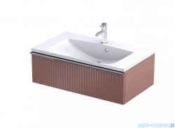 Oristo Etna Konsola podumywalkowa wisząca Ryflowana 80x45x25 ceglany mat OR52-SD1S-80-19R