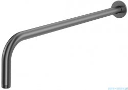Kohlman Experience Gray okrągłe ścienne ramię do deszczownicy 40cm szczotkowany grafit WNEG