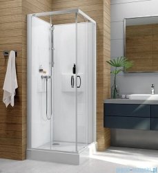 Sanplast Basic Complete KCKN/BASIC-SHP+Bza kabina czterościenna prostokątna kompletna 90x120x202 cm przejrzysta 602-460-0170-01-4H0