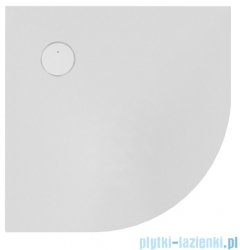 Sanplast Structure Mineral BP-M/STRUCTURE brodzik półokrągły 80x80x1,5 cm biały 645-360-0420-01-010