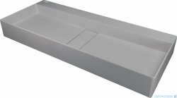 Deante Blur Umywalka granitowa nablatowa z maskownicą 80x40x12 szary metalik CQB_SU8S