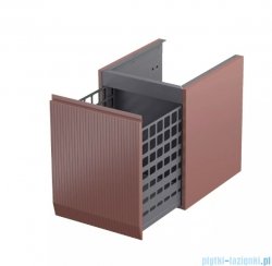 Oristo Brylant szafka niska z koszem Ryflowana 40x50x45cm ceglany mat  OR36-SN1S-40-19R