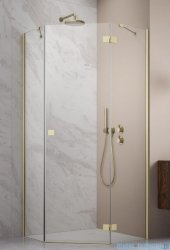 Radaway Essenza 8 Brushed Gold Ptj kabina pięciokątna 100x100cm prawa szczotkowane złoto 10490000-99-01R/10490300-01-01