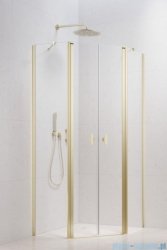 Radaway Nes Brushed Light Gold Ptd kabina pięciokątna 80x100cm szczotkowane jasne złoto 10051000-98-01/10051300-98-01