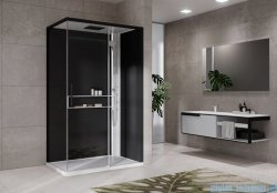 Novellini Glax 2 2.0 kabina z hydromasażem 120x80 prawa biała G222P120DM1-1UH