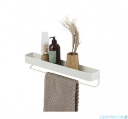 Sealskin Brix Półka z wieszakiem na ręczniki 55 cm biała 800256