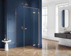New Trendy Avexa Gold kabina kwadratowa 80x80x200 cm przejrzyste prawa EXK-1731