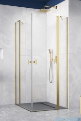 Radaway Nes KDD II Brushed Gold kabina 90x80 szczotkowane złoto 10031090-99-01L/10031080-99-01R