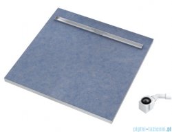 Schedpol Schedline brodzik posadzkowy podpłytkowy z odpływem liniowym slight steel 90x90x5/12cm 10ST.1S2-9090