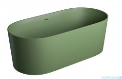 Omnires Ovo M+ wanna wolnostojąca z przelewem 160 x 75 cm olive mat OVO160WWZPOL