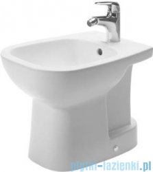Duravit D-Code bidet stojący z przelewem z otworem na baterię 355x525 mm 223710 00 002