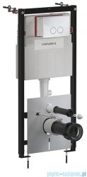 Omnires Flush Set Strongframe stelaż podtynkowy do WC z ECO spłukiwaniem przycisk spłukujący chrom połysk STFWCECO1M-RCR