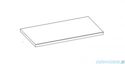 Elita blat marmurowy 91x50cm black mat 168397