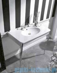 Kerasan Retro Umywalka czarna z nogami chromowanymi 100x55 cm 1049K4