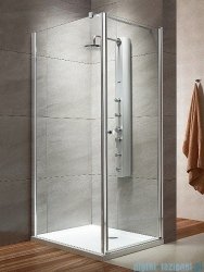Radaway Eos KDJ kabina prysznicowa 80x80 prawa szkło przejrzyste + brodzik Delos C + syfon 37513-01-01NR