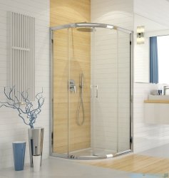 Sanplast kabina narożna półokrągła KP4/TX5b-100 100x100x190 cm szkło W15 600-271-0270-38-231