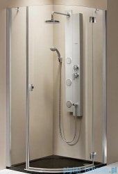 Radaway kabina Essenza PDJ 90x90 prawa szkło brązowe + brodzik Delos A + syfon