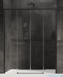 New Trendy Prime Black drzwi wnękowe podwójne 190x200 cm przejrzyste D-0346A