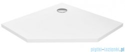 New Trendy Nex brodzik konglomeratowy pięciokątny 80x80x3,5 cm biały B-0513