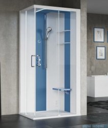 Novellini Skill 2A kabina z hydromasażem prawa jasno szara 120x90 SKIA299DT1F-1AN1