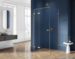 New Trendy Avexa Gold kabina prostokątna 100x70x200 cm przejrzyste lewa EXK-1752