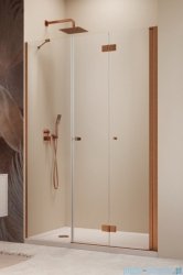 Radaway Nes Brushed Copper DWSB drzwi wnękowe 110cm W1 prawe szczotkowana miedź szkło przejrzyste 10044850-93-01R/10045250-01-01