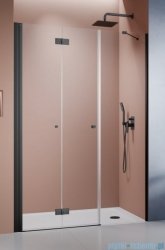 Radaway Nes Black DWSB drzwi wnękowe 110cm W2 lewe czarny mat szkło przejrzyste 10044750-54-01L/10045350-01-01