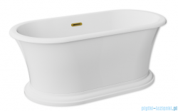 Besco Ziva 160x75 cm wanna wolnostojąca + syfon + maskownica odpływu Biały  #WWA-160-ZSW