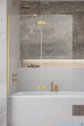 Radaway Essenza Gold PND II parawan nawannowy 130cm lewy złoty połysk/przejrzyste 110002130-09-01L