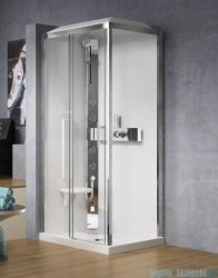Novellini Glax 3 kabina masażowo-parowa 120x80 lewa srebrny GL32P120ST1N-1B
