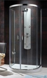 Radaway Premium Plus P Kabina półokrągła 100x90 szkło przejrzyste + Brodzik Delos P + syfon 33300-01-01N/4Z19035-03N