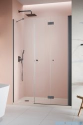 Radaway Nes Brushed GunMetal DWSB drzwi wnękowe 140cm W4 prawe szczotkowany grafit szkło przejrzyste 10044850-92-01R/10045550-01-01