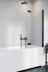 Radaway Nes 8 Black Pnd I parawan nawannowy 130cm prawy czarny mat/szkło przejrzyste 10060130-54-01R
