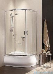 Radaway Premium Plus E Kabina półokrągła z drzwiami przesuwnymi 120x90x170 szkło grafitowe 30483-01-05N